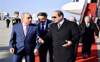 زيارة الرئيس السيسي لأذربيجان تتصدر عناوين واهتمامات الصحف