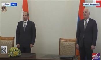 الرئيس السيسي: تباحثت مع الجانب الأرميني في عدد من القضايا الإقليمية والدولية