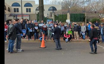 واشنطن: تظاهرة أمام السفارة الإسرائيلية احتجاجا على حكومة نتنياهو