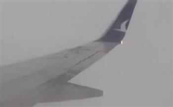 فيديو مروع.. لحظة ضرب صاعقة لطائرة ركاب أثناء هبوطها