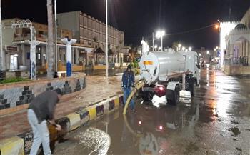 أمطار غزيرة على معظم مراكز كفر الشيخ.. والمحافظ يوجه بإزالة تجمعات المياه من الشوارع