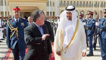 عاهل الأردن ورئيس الإمارات يؤكدان حرصهما على تعزيز التعاون والعلاقات الثنائية