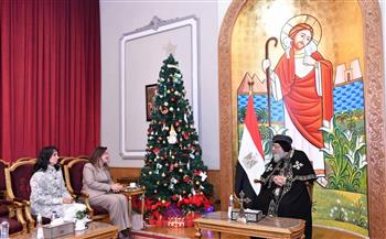 البابا تواضروس يستقبل وزيرة التخطيط ورئيسة القومي للمرأة للتهنئة بعيد الميلاد المجيد