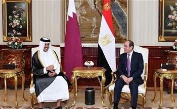 الرئيس السيسي يبحث مع أمير قطر آخر مستجدات التصعيد العسكري بين فلسطين وإسرائيل