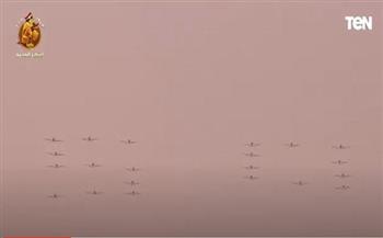 الطائرات الحربية تشكل رقم 50 في السماء تزامنا مع احتفالات أكتوبر| فيديو