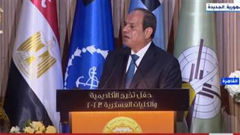 الرئيس السيسي: «نحتفل بتخريج جيل جديد اختار أن يكون درع الوطن وسيفه»