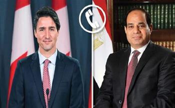 الرئيس السيسي يبحث مع رئيس وزراء كندا مستجدات التصعيد العسكري في غزة