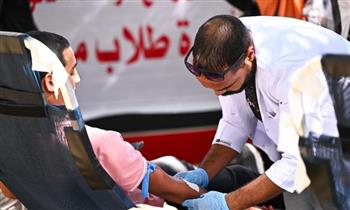 الجامعات المصرية بالمحافظات تنظم حملات للتبرع بالدم تضامنًا مع غزة