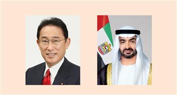 الرئيس الإماراتي ورئيس وزراء اليابان يبحثان هاتفيا الوضع الإنساني في غزة