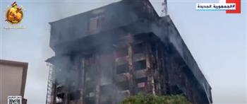 السيطرة على حريق مبنى مديرية أمن الإسماعيلية.. (فيديو)