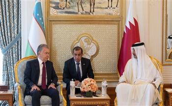 أمير قطر ورئيس أوزبكستان يعقدان جلسة مباحثات رسمية