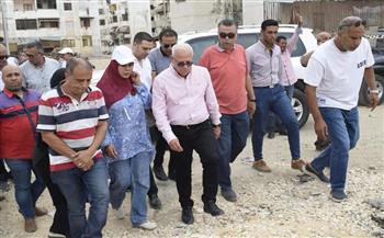 محافظ بورسعيد يتفقد سير أعمال تطوير منطقة السيدة خديجة بحي الضواحي  