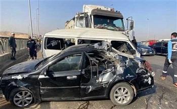 إصابة 9 عمال في حادث تصادم أتوبيس بسيارة بالإسكندرية
