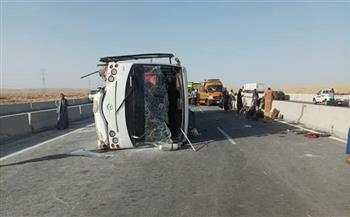 ارتفاع عدد الإصابات في حادث بالطريق الصحراوي بالإسكندرية إلى ٥٢ شخصا