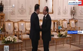 الرئيس السيسي يستقبل القادة والزعماء المشاركين بقمة القاهرة للسلام
