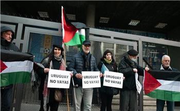 أكثر من ألف شخص يتظاهرون في الأوروجواي تضامناً مع الفلسطينيين