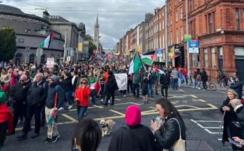 أكثر من 100 ألف متظاهر في دبلن تضامنًا مع الشعب الفلسطيني 