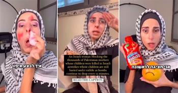 بالمكياج والكاتشب.. إسرائيلية تستفز الجميع بفيديو يسخر من أمهات غزة