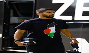 لاعبو زد يدعمون فلسطين قبل مباراة المقاولون العرب فى الدوري