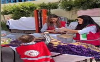 نجوم الفن يشاركون في تجهيزات المساعدات لفلسطين بمقر الهلال الأحمر