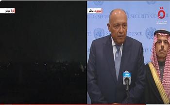 وزير الخارجية: يجب وقف إطلاق النار في غزة.. واحترام قوانين حقوق الإنسان