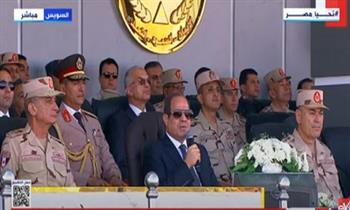 الرئيس السيسي: أشكر القوات المسلحة على دورهم وقت الحرب والسلم
