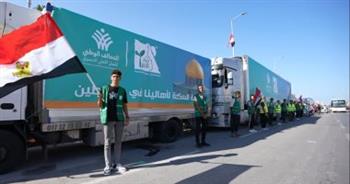 التحالف الوطني ينشر فيديو لأول شاحنة مساعدات تصل لأهالي غزة (فيديو)