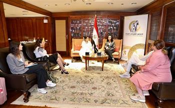 مايا مرسي تبحث سبل التعاون مع مؤسسة المنتدى الاقتصادي العالمي للمرأة