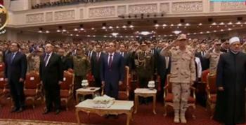 الرئيس السيسي يشارك في تحية سلام الشهيد وعزف السلام الوطني الجمهوري