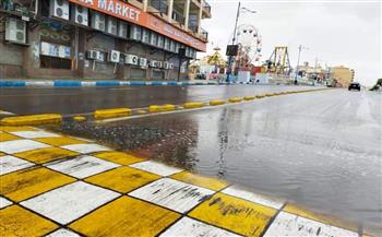 أمطار غزيرة على مرسى مطروح وسيول في بعض المناطق