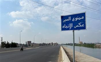 وزارة النقل : فتح الحركة المرورية على طريق بنها المنصورة شرق الرياح التوفيقي