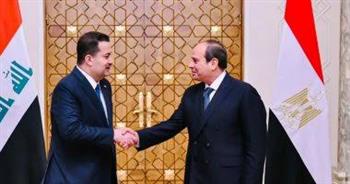 الرئيس السيسي ورئيس وزراء العراق يبحثان عددا من القضايا العربية والإقليمية