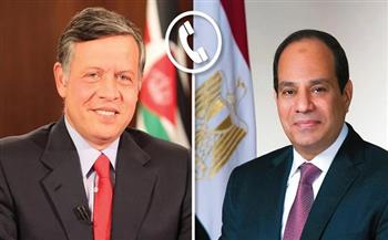 الرئيس السيسي وملك الأردن يتوافقان على دفع مسار التسوية الشاملة للقضية الفلسطينية