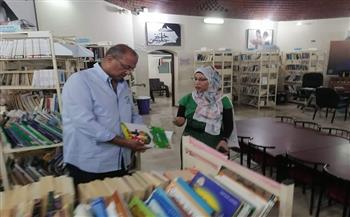 رئيس مدينة مرسى علم يتفقد مكتبة مصر العامة 