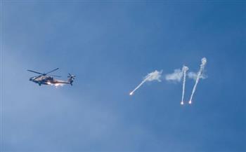 لحظة قصف طائرة أباتشي إسرائيلية لقطاع غزة 