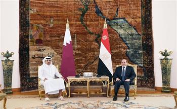الرئيس السيسي وأمير قطر يبحثان وقف التصعيد العسكري الإسرائيلي في قطاع غزة