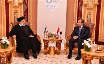 الرئيس السيسي يبحث مع نظيره الإيراني جهود وقف إطلاق النار في غزة 