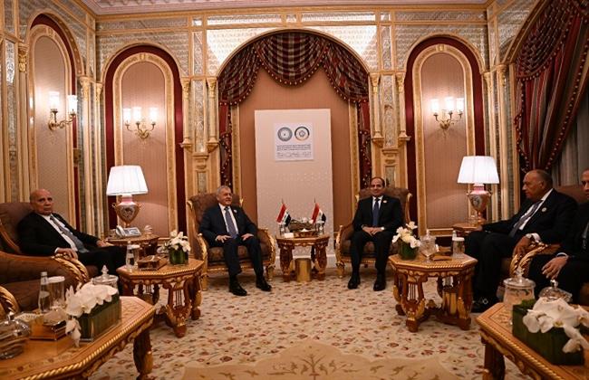 الرئيس السيسي ونظيره العراقي يتبادلان وجهات النظر بشأن تطورات الأوضاع بغزة