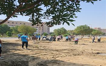 استكمال زراعة 1000 شجرة مثمرة ضمن فعاليات معسكر قوافل جامعة سوهاج الرياضية