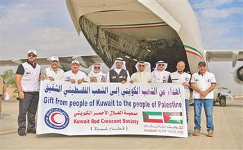 إقلاع الطائرة الـ19 من الجسر الجوي الكويتي لإغاثة الشعب الفلسطيني 