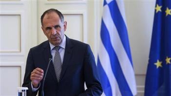 وزير خارجية اليونان يؤكد أهمية وجود هدنة إنسانية لإقامة ممرات لنقل المساعدات إلي غزة 