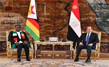 الرئيس السيسي ونظيره الزيمبابوي يؤكدان الحرص على دفع العلاقات الثنائية إلى آفاق أرحب 
