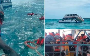 بالفيديو.. لحظات مروعة لغرق قارب سياحي في جزر البهاما
