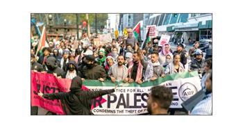 تظاهرات مؤيدة لغزة في نيويورك وواشنطن.. وشرطة الكونجرس تشتبك مع محتجين