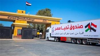 تحت رقابة صارمة من الجيش المصري.. نقل المساعدات الإنسانية من مصر لغزة يتم على أكمل وجه