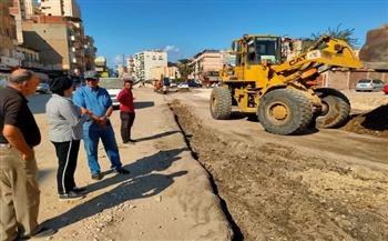 محافظ بورسعيد : استمرار أعمال تطوير شارع كسرى 