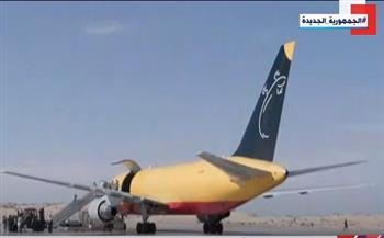 طائرة مساعدات عمانية تصل مطار العريش استعدادا لإرسالها إلى غزة (فيديو)