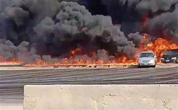 انفجار سيارة محملة باسطوانات الغاز في كفر الزيات