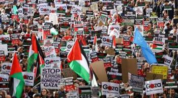 تنظيم أكثر من 100 مسيرة احتجاجية في بريطانيا لوقف الحرب على غزة