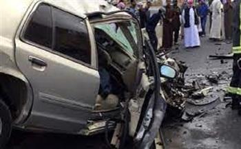 إصابة 3 أشخاص في حادث انقلاب سيارة بصحراوي العياط